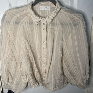 CJLA Button Down 3/4 Sleeve top. EUC